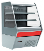 Горка холодильная Carboma F 13-07 VM 1,3-2 (1260/700 ВХСп-1,3) (стеклопакет) 9006 